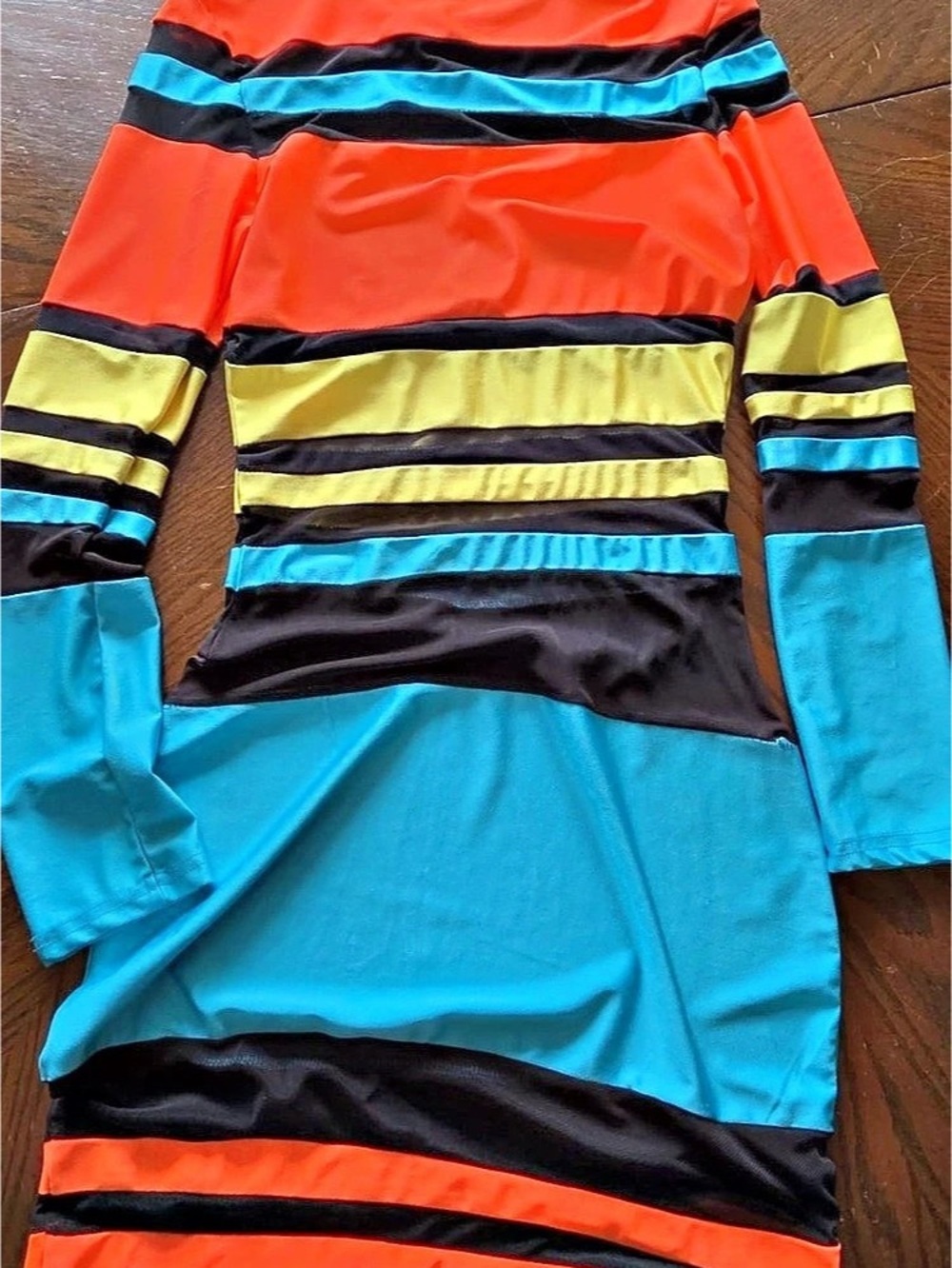 Striped Dress in Blue & Orange